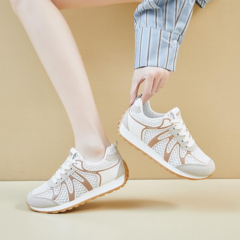 Atmungsaktive Mesh-Schuhe mit dicker Sohle Forrest Gump Schuhe 2025 Herbst neue lässige Sportschuhe Papa-Schuhe Damen Deutsche Trainingslaufschuhe Tide