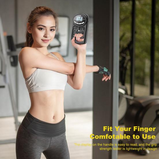 Electric Grip Strength Tester LED Display Hand Grip Dynamometer Adjustable Gripper Trainer Handheld