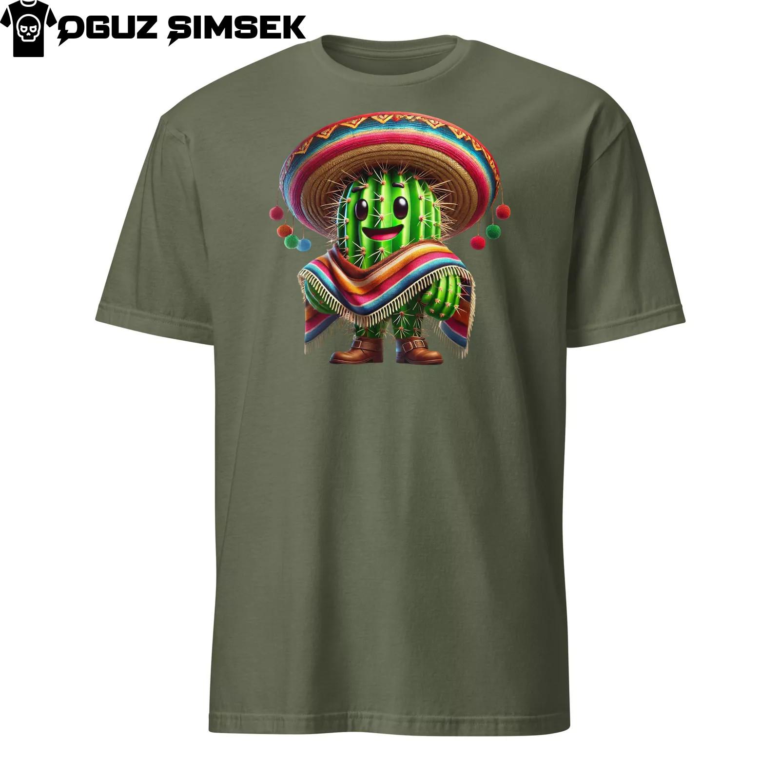 Unisex Basic Softstyle T-Shirt Mens Womens Tees Top Gildan | 64000 with Cute Fiesta Cactus Graphic 2XL