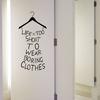 Life Is Too Short Fitting Room Wall Decal PVC Sticker Letter Words Decoration