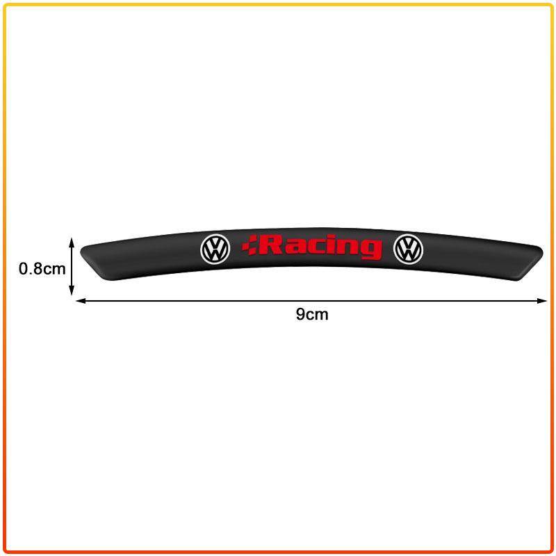 4Pcs Car Badge Emblem Wheel Hub Rims Decor 3D Stickers Aluminum For Volkswagen Golf-5 6 7 MK6 Jetta Lavida Polo Tiguan Passat B5 B6 B7