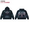 Mens American Style Hooded Sweatshirt Zip-Up Heavy-Duty Washed Streetwear Top