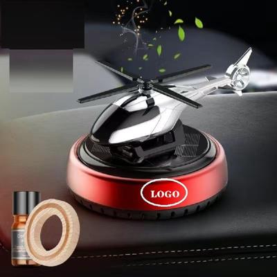 Car Air Freshener Helicopter Solar Powered Plane Fragrance Diffuser Ornament Perfume Auto Accessories
