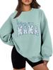 BOY MAMA Floral Spot Women's Thickened Casual Round Neck Long Sleeve Hoodie
