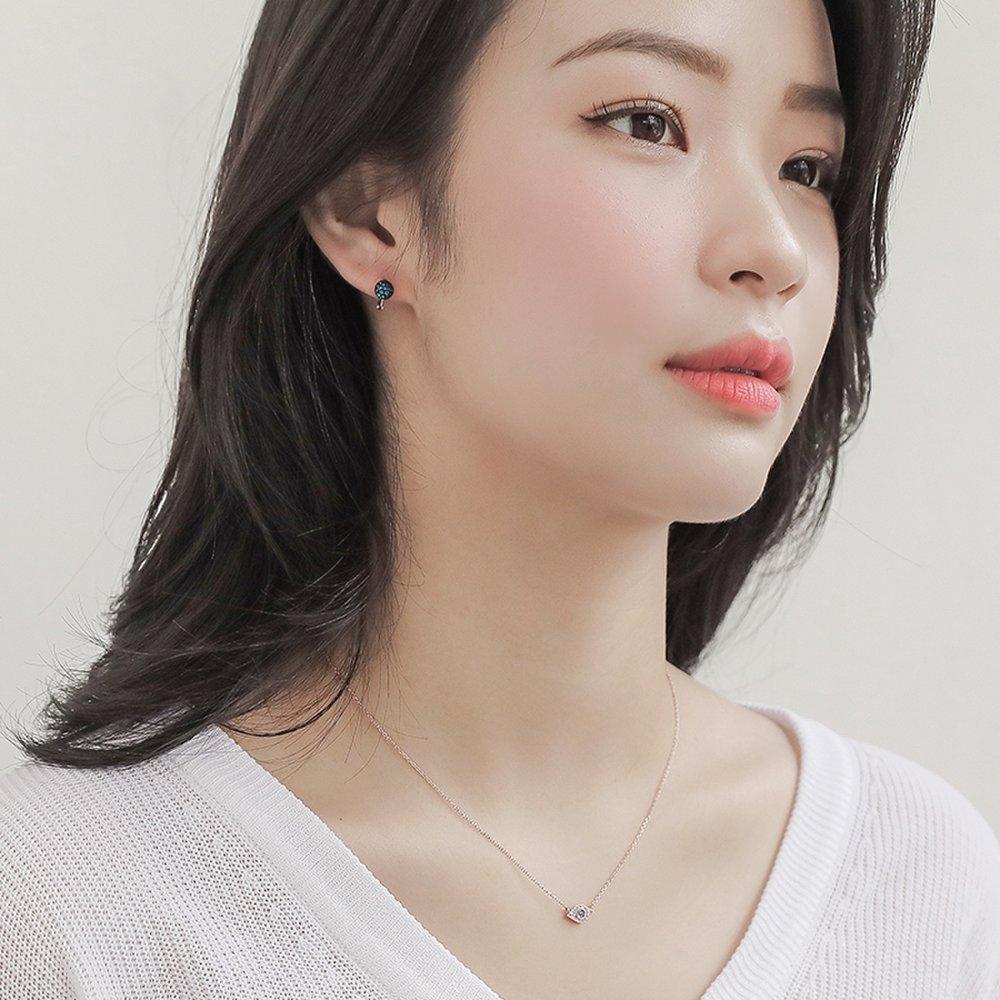 J.Lauren 01N0945 Evil Eye Blue Cubic Silver Necklace