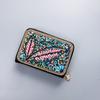 Ethnic Style Card Holder - Multi-layer Premium Hand-feel Vintage Delicate Beaded Zipper Pocket