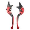 1 Pair Motorcycle Folding Clutch Lever Aluminum Alloy Adjustable Clutch Brake Handle Lever for Forza X‑ADV ADV Red