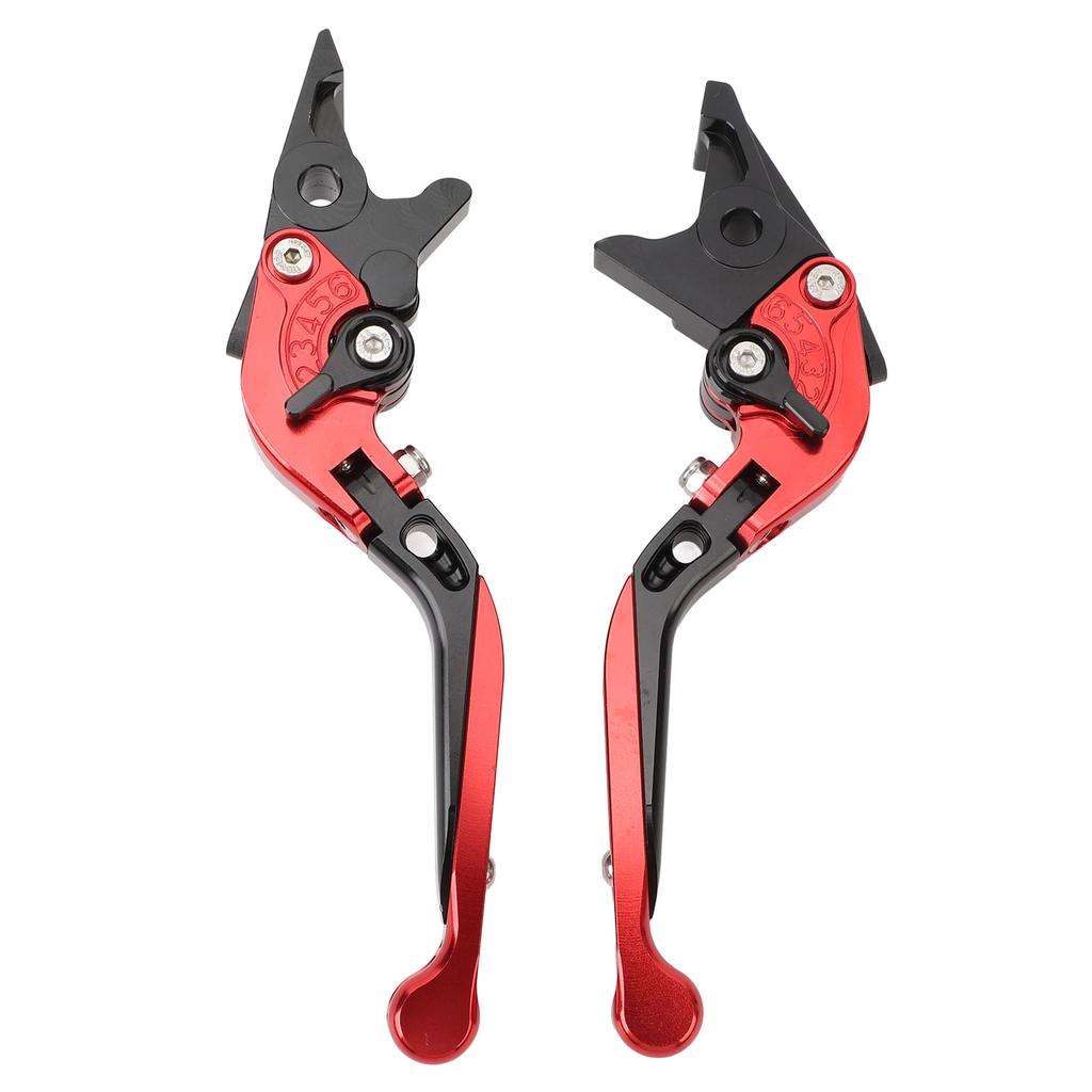 1 Pair Motorcycle Folding Clutch Lever Aluminum Alloy Adjustable Clutch Brake Handle Lever for Forza X‑ADV ADV Red