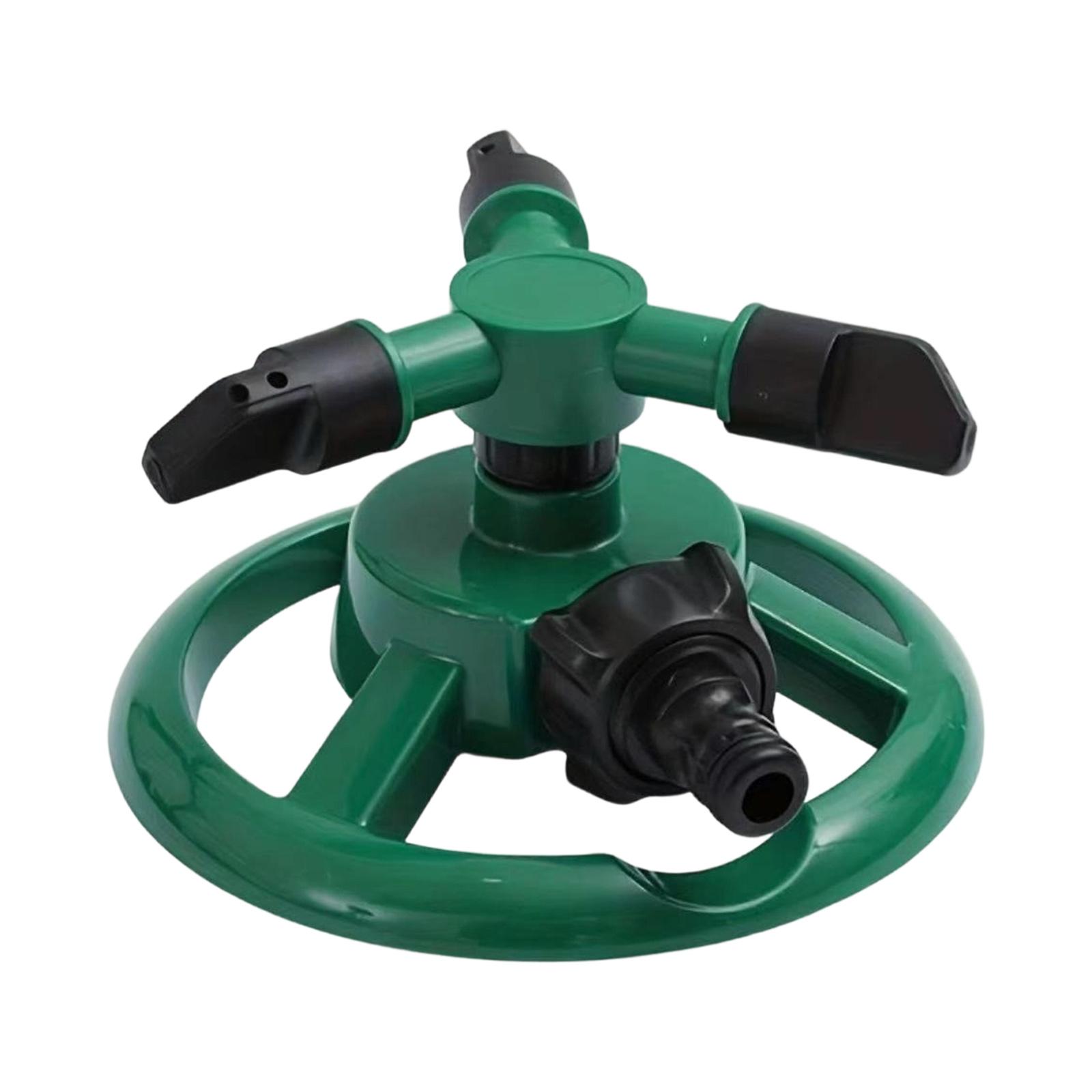 360 Degree Rotating Sprinkler Courtyard Lawn Small Disc Sprinkler Three Pronged Rotatable Plastic Large Area Sprinkler 1