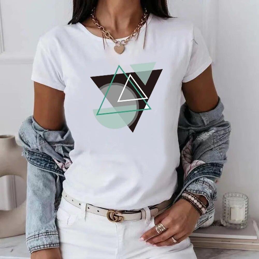 

Футболка в винтажном стиле с принтом, лето 2022, укороченный топ с короткими рукавами, женская тонкая футболка Harajuku, модная одежда с круглым вырезом, уличная одежда, топы 6XL