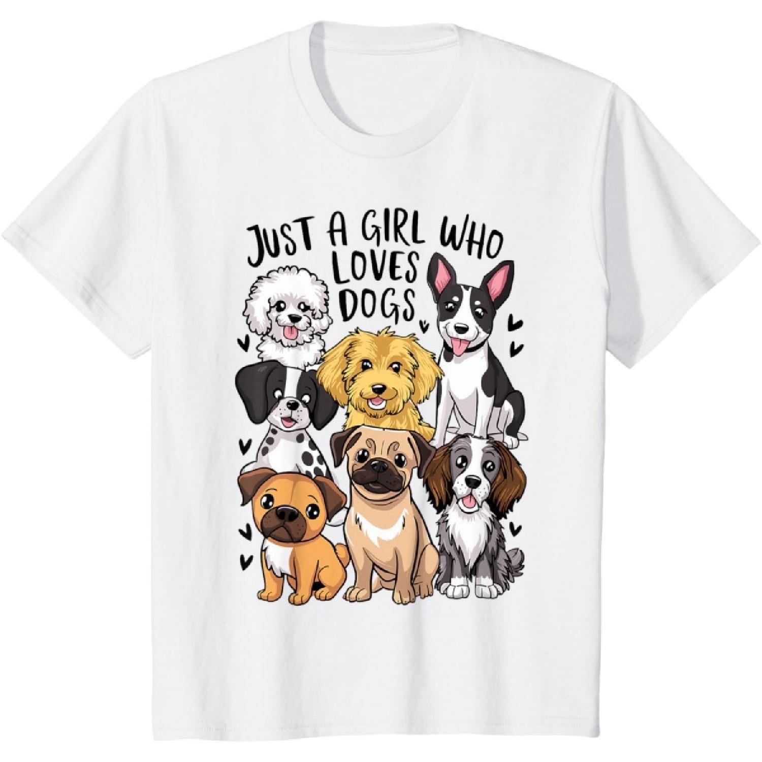 

Puppy Dog Lover Just a girl who loves Dogs T-Shirt XXXXXL білий
