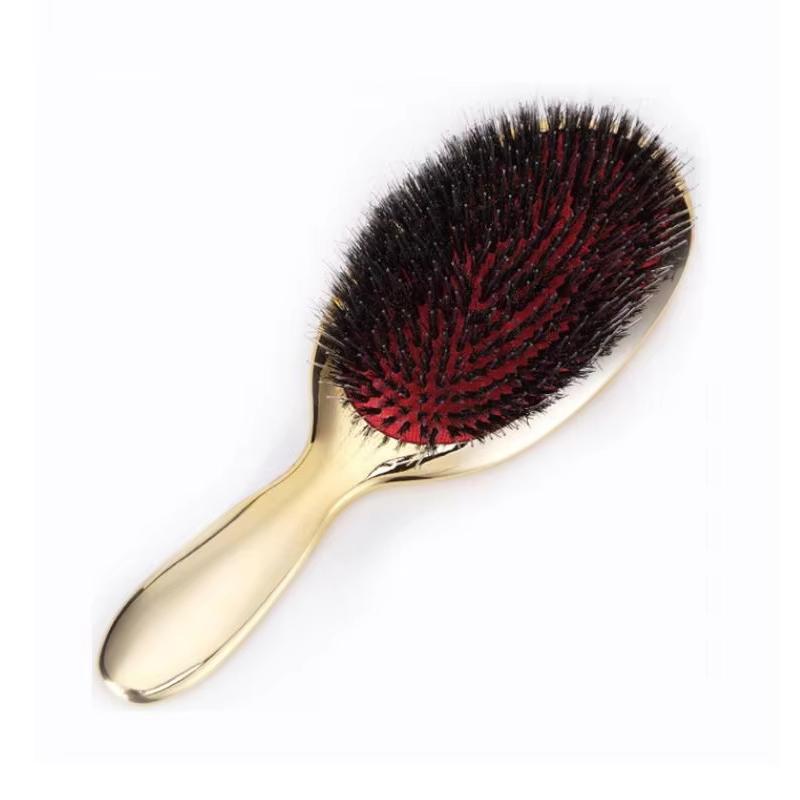Custom Logo Professional Round Abs Scalp Massage Detangling Boar Bristle Comb Plastic Extension Hair Brush