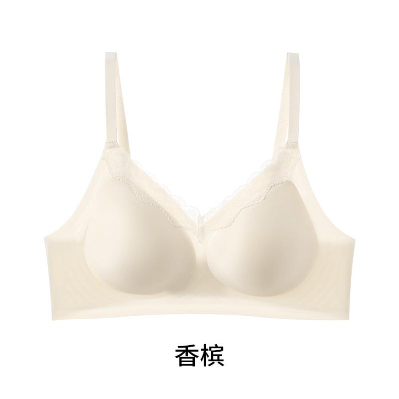 Lace Model, Breathable and Seamless, Comfortable and Skin-friendly, Cool Feeling, Gathering, Anti-sagging, Non-steel Ring Breasted Bra