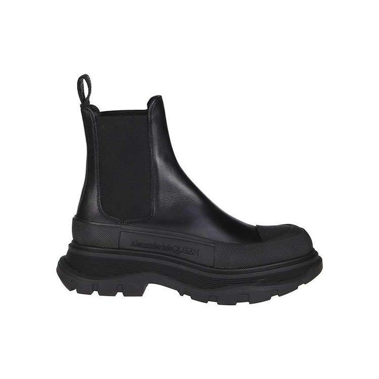 Alexander McQueen Chelsea Tread Ankle Boot Black Women's 635714WHZ611081