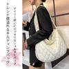 Lakeruta Quilted Shoulder Bag for Women, Perfect for Commuting, School, or as a Mother's Bag, Lightweight, Large Capacity, Fits A4, Tablets, iPads,