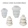Handcraft Silicone Vase Maker Unique Wedding and Party Decoration Making Mould Round Floral Containers Making Mold