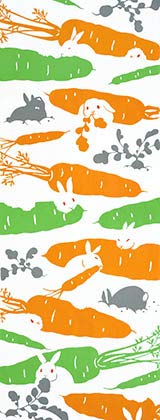 

Хлопковое полотенце для рук Todaya Shoten, окрашенное вручную, Сад груш, Поле кроликов 939