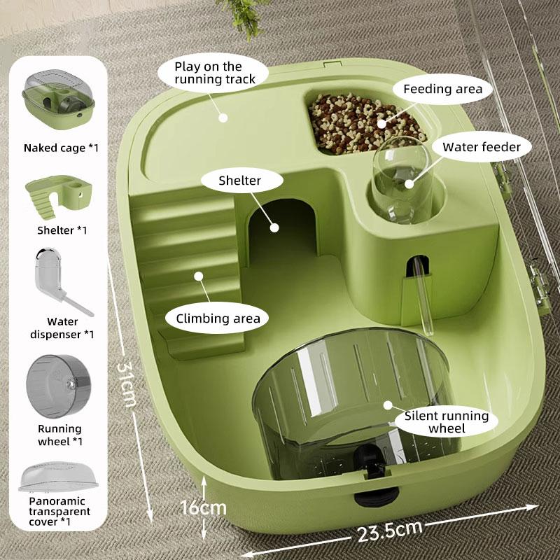 New Hamster Transparent Luxury Mini Villa Small Mouse Cage
