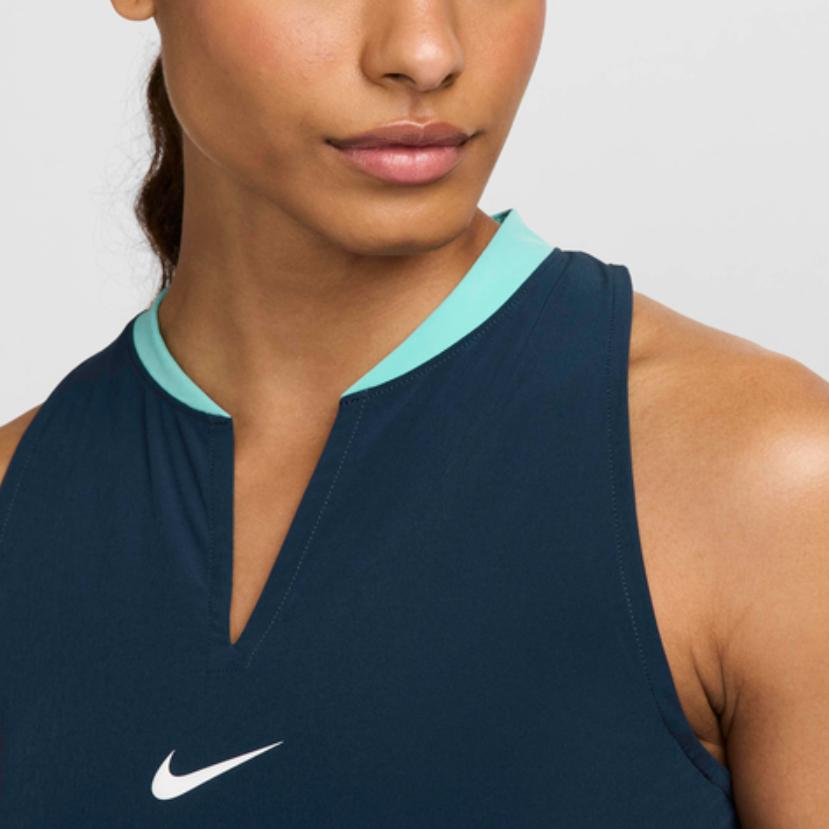 New Nike Dri FIT Advantage Tennis Dress Sleeveless Dress Women's Marine Blue DX1427-478