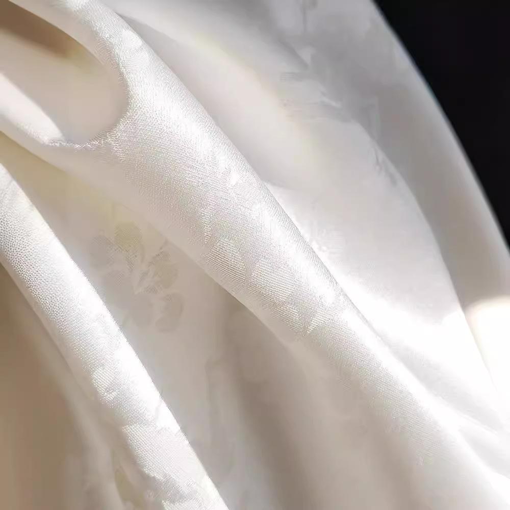 2024 Frühling Damen Guochao Acetat Satinhemd mit Retro Diagonaler Knopfleiste & Froschverschluss