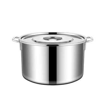 Stainless Steel Cookware Stockpot Thick Heavy Duty Stock Pot Large Capacity Soup Pot With Lid 2