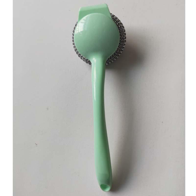 

Gold and Silver Wire Cleaning Ball with Handle, Galvanized and Copper Plated, Bowl Brush Pot Tool, Kitchen Cleaning, Steel Wire Ball 32 g разноцветный