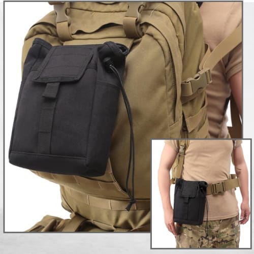 YAPJEB Dump Pouch, Airsoft Pouch, Large Foldable Molle Military Pouch, Tactical Pouch, Utility Pouch, Molle System, Compact Retrieval Pouch, Waist Pou