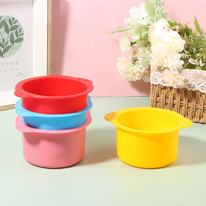 Wax Warmer Heat-resisting Replacement Silicone Bowls Hair Removal Wax  With Stirring Stick Non-Stick Pan Hair Removal Beauty