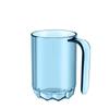 Hitzebeständiger PET-Mundspülbecher mit Griff - Originelles schlichtes Design, Transparent, Fleckenbeständig, Zahnbürstenbecher in Lebensmittelqualität