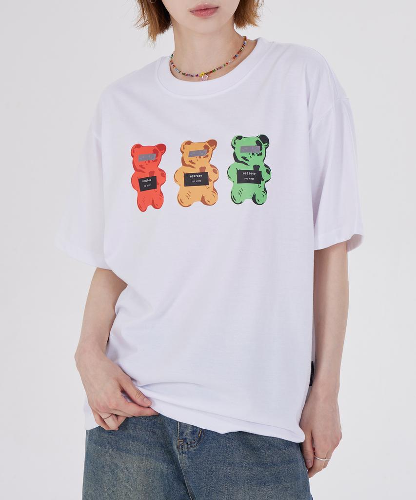 DYSFUNCT Criminals Bear T-Shirt(White)