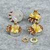 FLEOR 4 Stück Goldener kurzer Schaft Potentiometer Gitarren Potis 500K 250K Wählen Sie E-Gitarrenteile