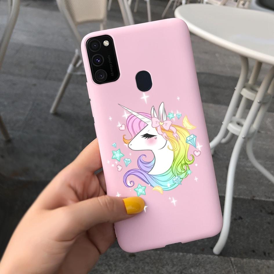 Pro Samsung M21 Pouzdro 6,4 palce Měkký Silikonový Kryt s Srdcem TPU Pro Samsung Galaxy M21 M 21 SM-M215F M215 Zadní Kryt Telefonu Funda