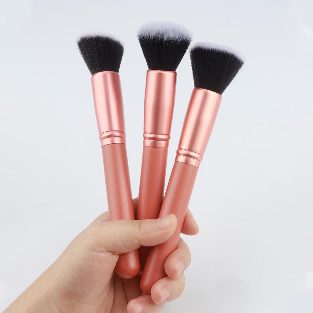 Single new multi-functional flat head foundation brush, beauty brush, blush brush, soft hair loose powder brush, beauty tool