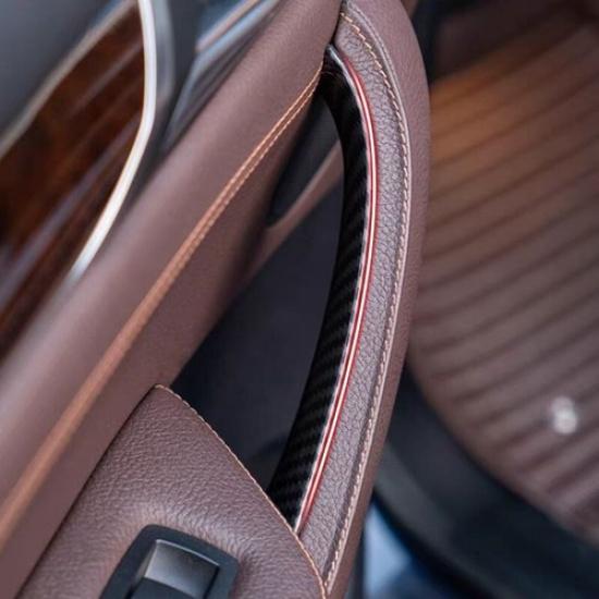 4PCS For 2010-2017 BMW X3 X4 F25 F26 Carbon Fiber Door Handle Panel Trim Cover