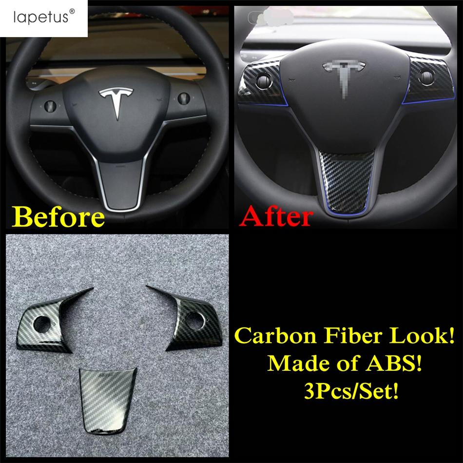 Lenkrad Air Read Licht Türschloss Sitzverstellpanel Abdeckung Zierleiste Innenraumzubehör Für Tesla Model 3 Model Y - 2024