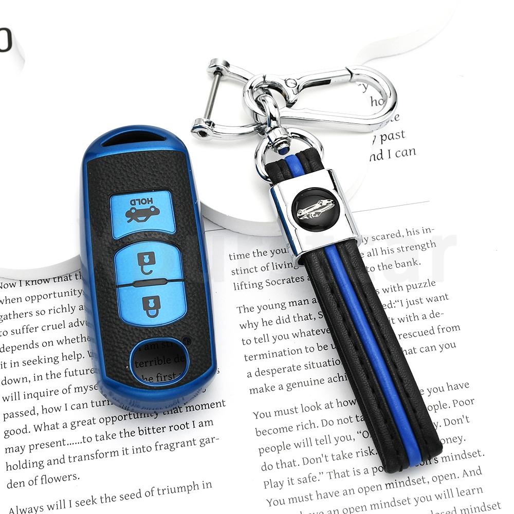 Auto Car Key Case Cover Keyless Keychain Protector For Mazda Cx7 Cx-9 Cx8 Cx-3 Cx3 Cx-5 Cx5 2 3 5 6 Bl Bm Gj Atenza Axela Demio