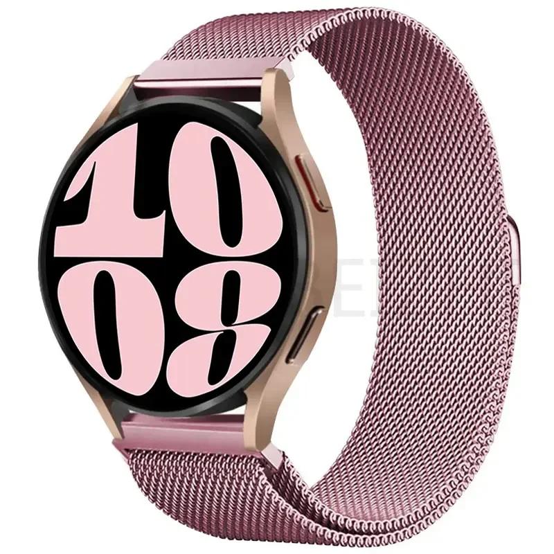 Milanese loop band for Samsung Galaxy Watch 7-FE-6-5-4-Classic 20mm 22mm Metal magnetic bracelet Huawei watch GT 5-4-3-2 strap
