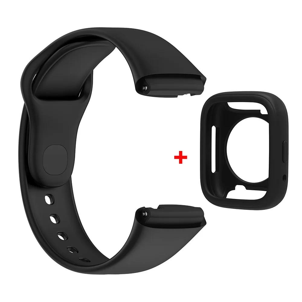 Silicone Strap For Redmi Watch 3 Active/Lite Bracelet Watchband + Protective Case Shell