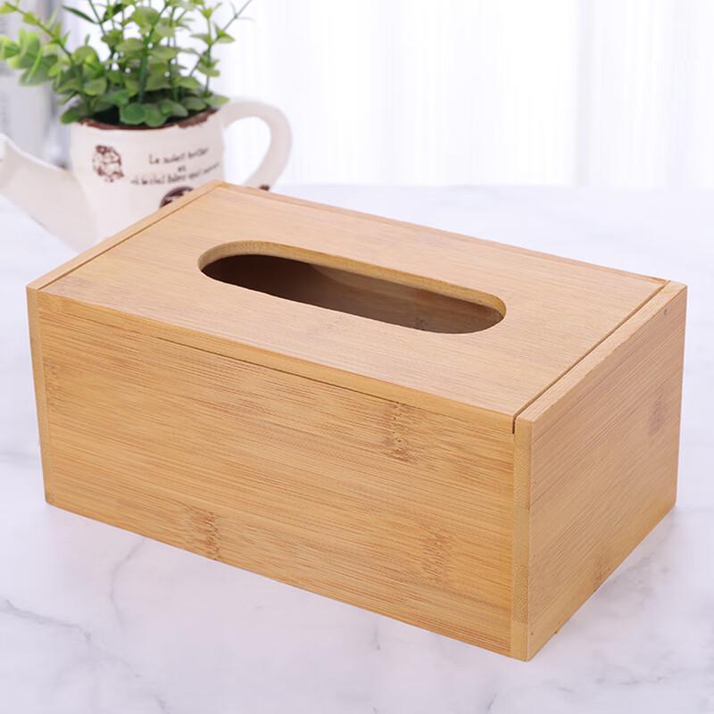 Bambusholz Taschentuchbox mit Klappdeckel