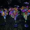Solar LED Butterfly Flower Light Outdoor Simulation Christmas Lawn Lamp Garden Waterproof Landscape for Home Wedding Decor
