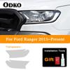 2 Pcs Car Headlight Tint Black Protective Film Transparent TPU Sticker Accessories  For Ford Ranger Wildtrak Raptor 2015-Present