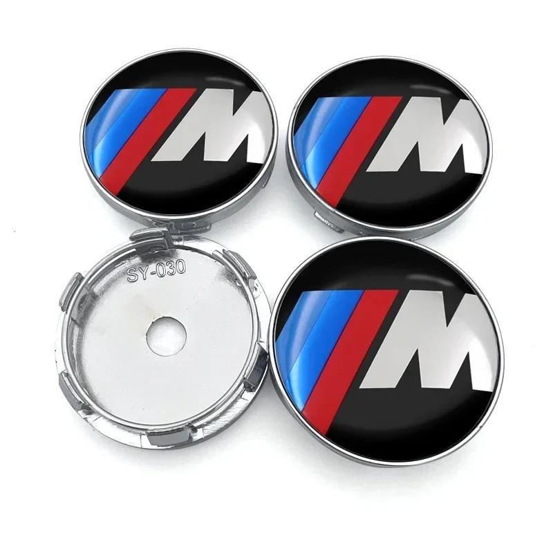 For BMW M E34 E36 E60 E90 E46 F10 F20 F30 X5 X6 X1 M3 M5 M6 X5M X3M E71 4pcs 60mm Car Wheel Center Hub Cap Rim Cover Emblem Stickers