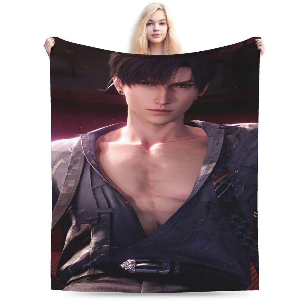 Love and Deepspace Zayne Blankets Velvet Cozy Lightweight Thin Throw Blanket for Bedroom Bedspreads