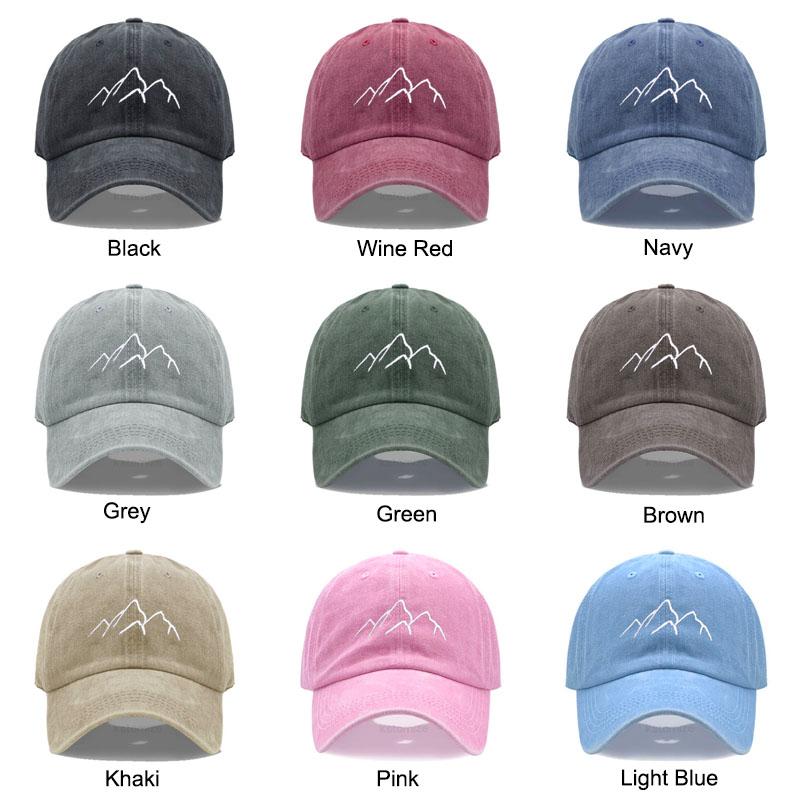 Baseball Cap For Men Women Soft Washed Cotton Mountain Range Embroidery Dad Hats Fashion Outdoor Sports Golf Caps Dropshipping