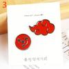 Anime Akatsuki Uchiha Sharingan Red Cloud Badge Cosplay Brooch Pin