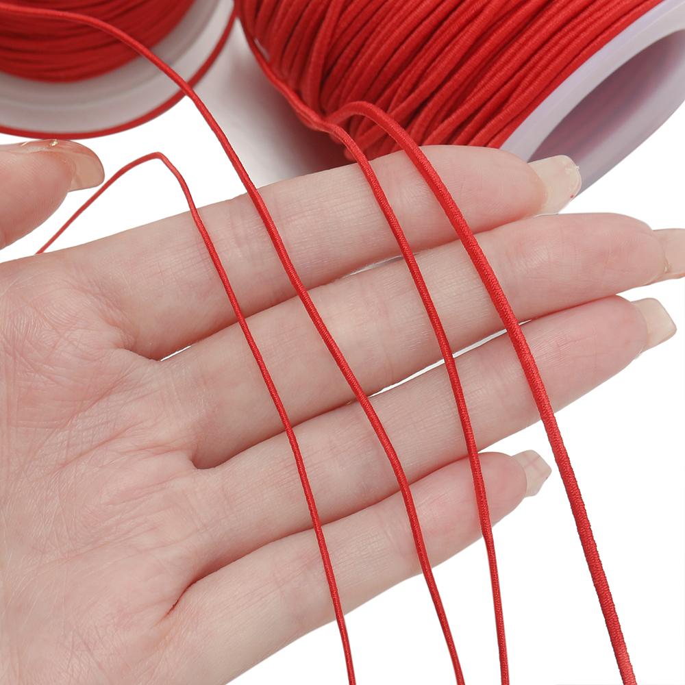 1Roll Cotton Fiber Elastic Beading Cord 1.2/1.5mm Stretchy Crafting Thread String For DIY Jewelry Making Bracelet Necklace