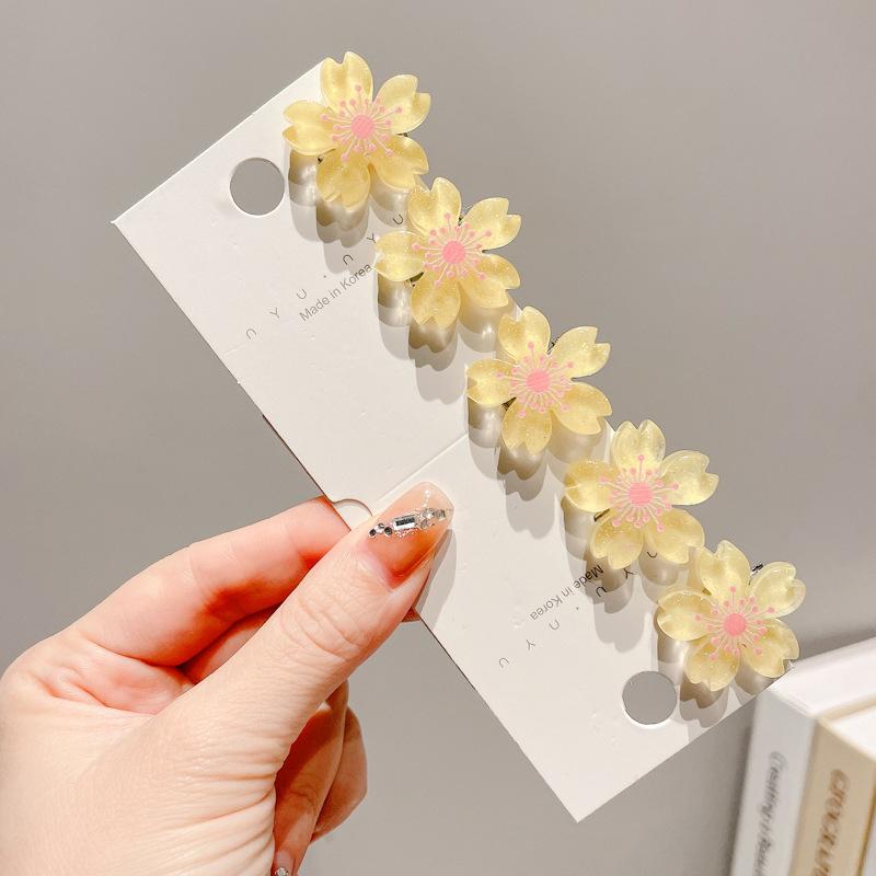 5PCS Sweet Stereoscopic Gradient Cute Baby Hairpins Kids Hair Clips Children Headwear Princess Barrette Girls Accessories