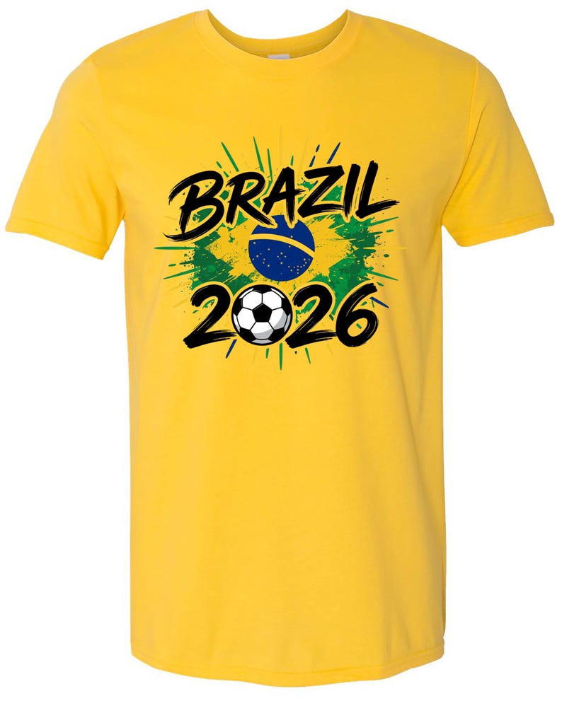 Brazil 2026 Soccer Fan Tee – Bold World Cup Graphic Shirt 3XL