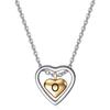 Simple Heart Hollow 18MM Stainless Steel Necklace with Engravable Pendant