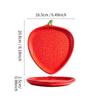 Nordic Creative Ceramic Tableware: Strawberry Design - Dinner, Soup, Steak, Dessert Plates & Two-Tier Serving Platter.